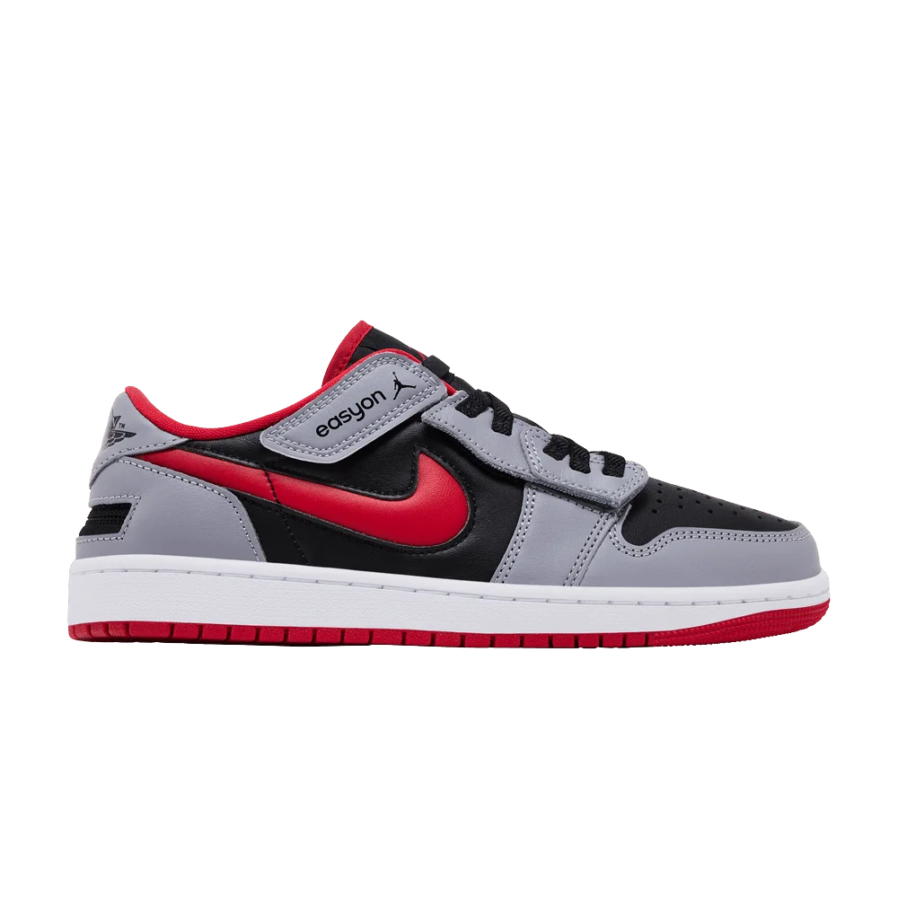 Кроссовки Air Jordan 1 Low FlyEase 'Cement Fire Red'