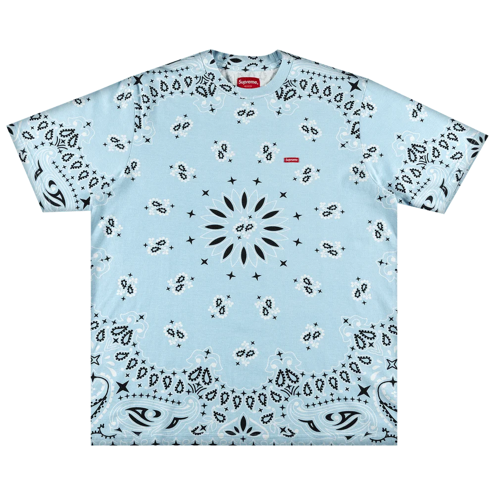 Supreme Small Box Tee 'Light Blue Bandana'