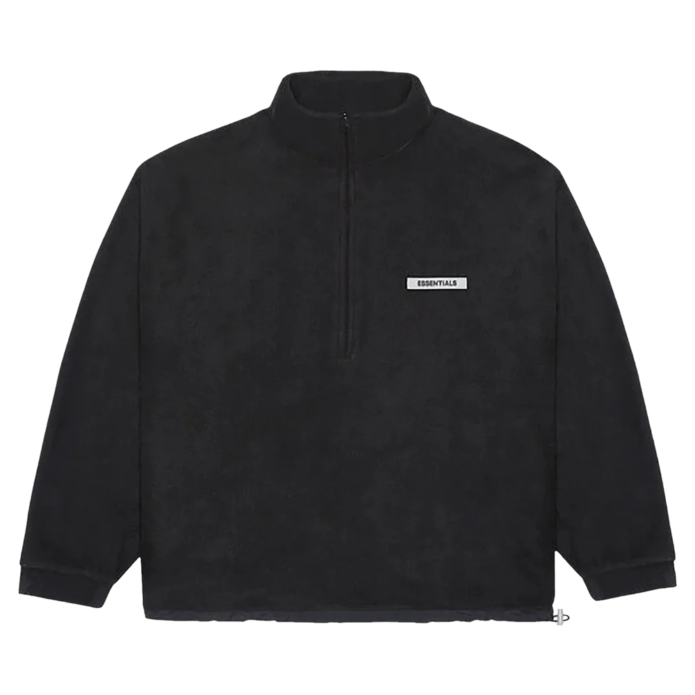 Fear of God Essentials Polar Fleece Half Zip Pullover 'Black'