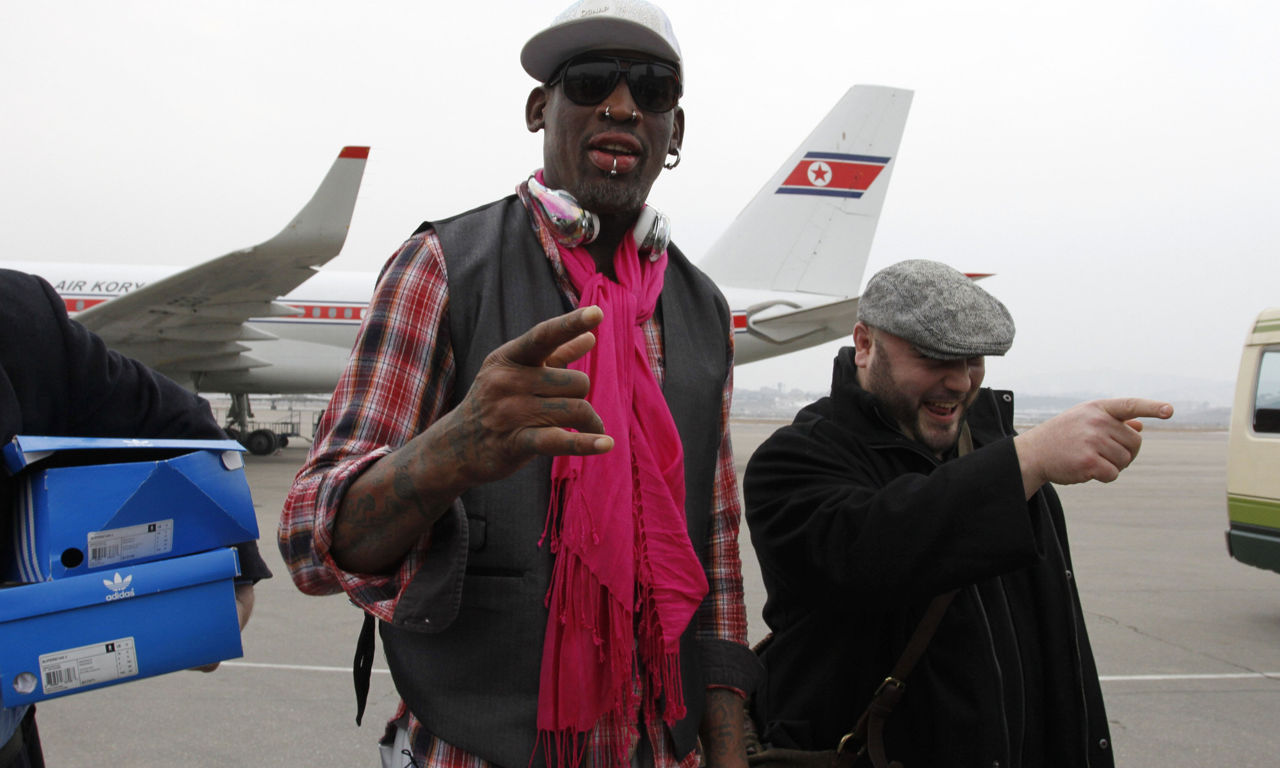 Деннис Родман снова прибыл в Северную Корею