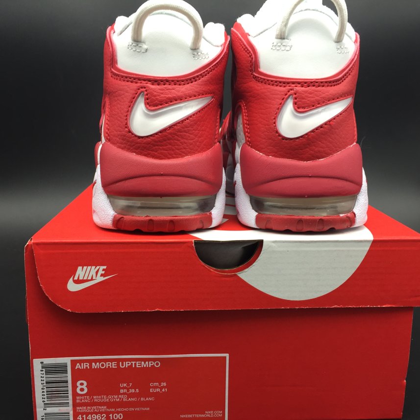 Nike Air More Uptempo White Varsity Red 414962 100