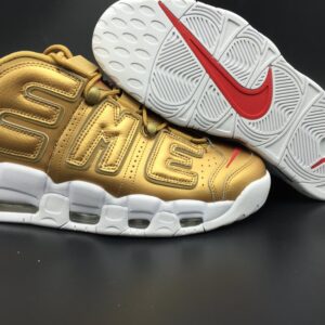 Supreme x Air More Uptempo Metallic Gold