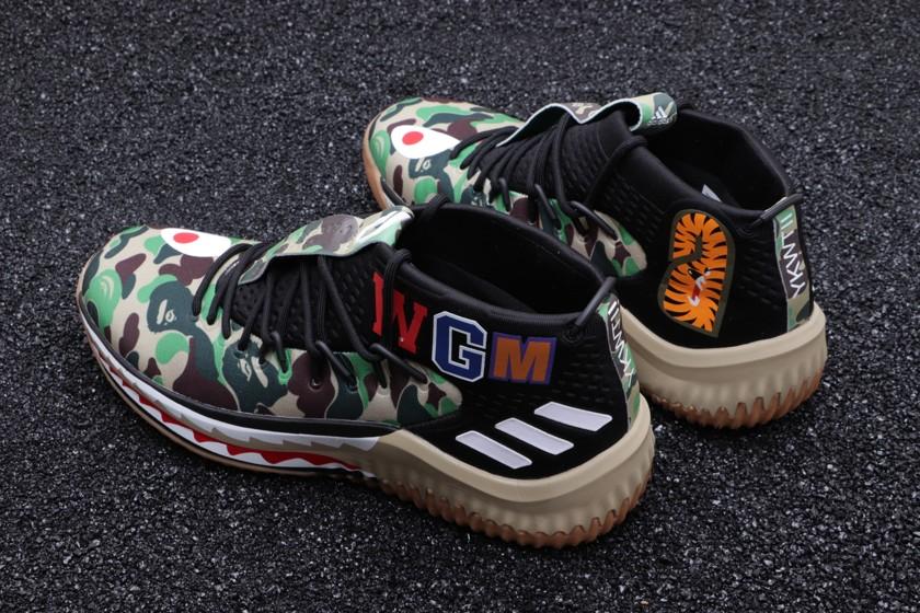 Adidas dame 4 a bathing ape camo best sale