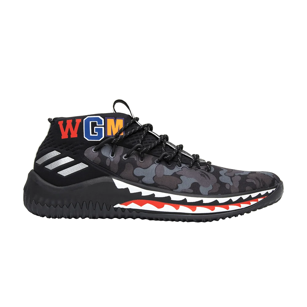 Кроссовки A Bathing Ape x adidas Dame 4 'Black Camo'