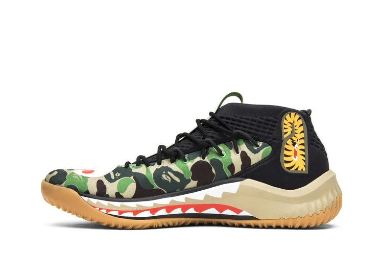 Кроссовки A Bathing Ape x adidas Dame 4 'Green Camo'