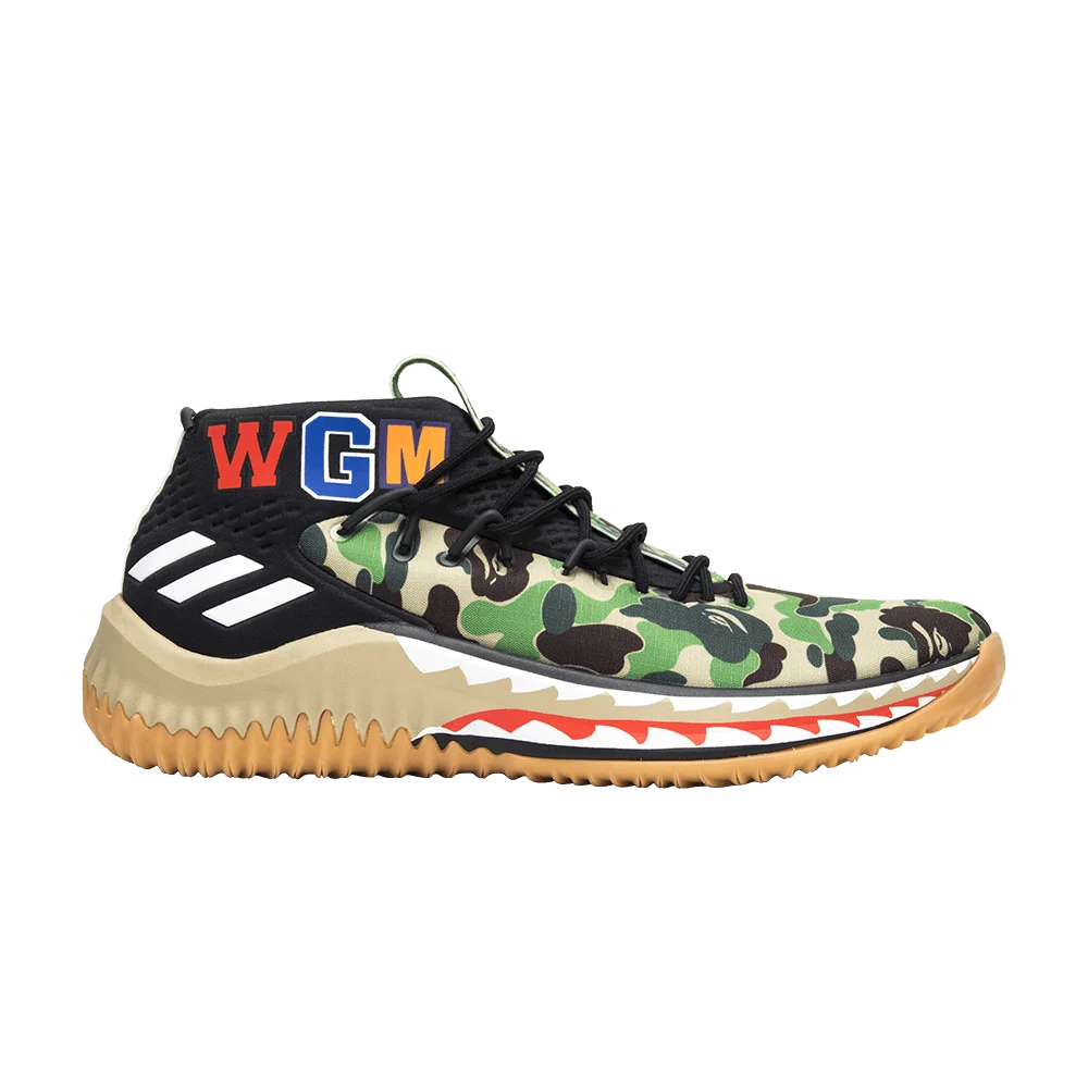 Кроссовки A Bathing Ape x adidas Dame 4 'Green Camo'