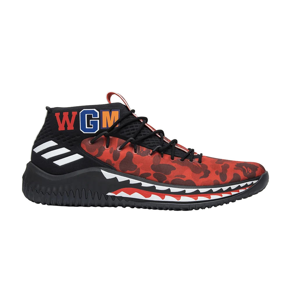 Кроссовки A Bathing Ape x adidas Dame 4 'Red Camo'