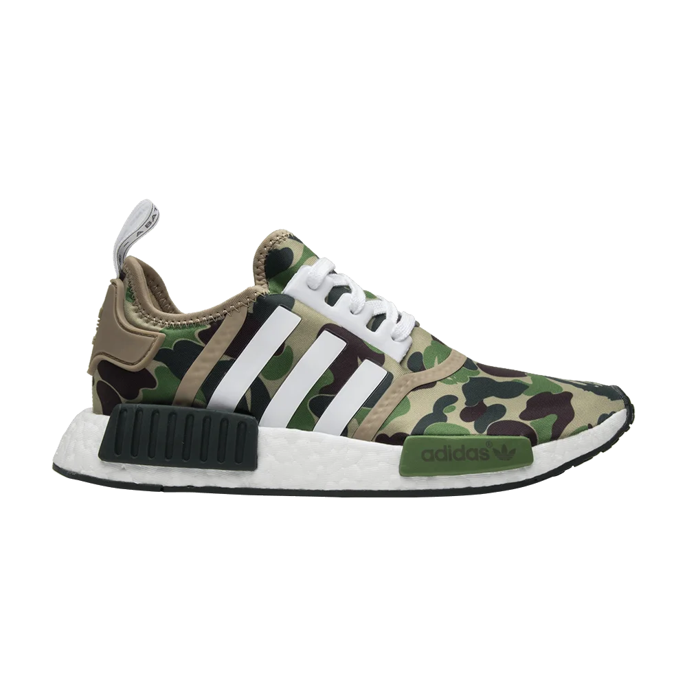 Кроссовки A Bathing Ape x adidas NMD_R1 'Olive Camo'