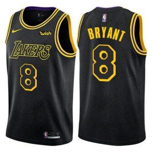 2018 Kobe Bryant 8 Lakers NBA City Black