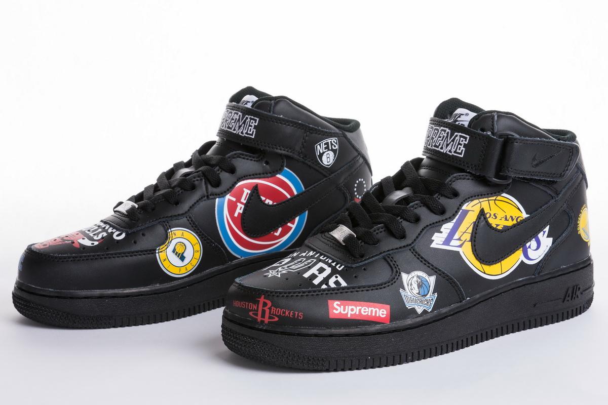 Supreme x NBA x Nike Air Force 1 Mid 07 Black AQ8017 001