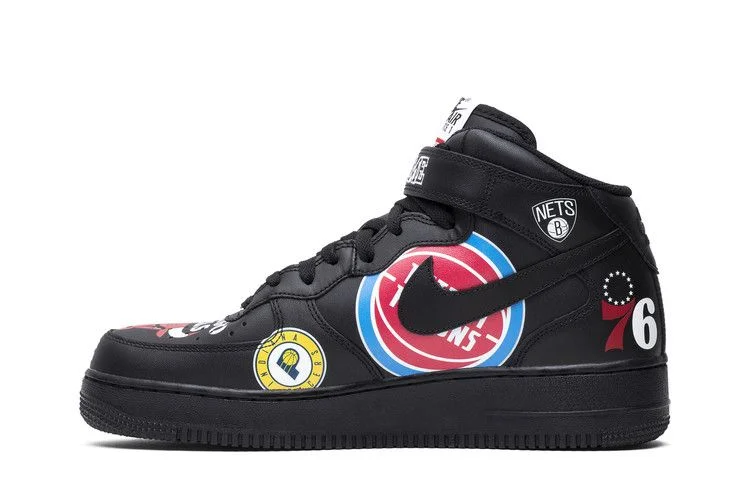 Кроссовки Supreme x NBA x Nike Air Force 1 Mid 07 'Black'