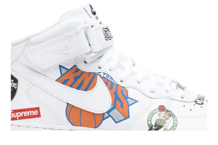Кроссовки Supreme x NBA x Nike Air Force 1 Mid 'White'