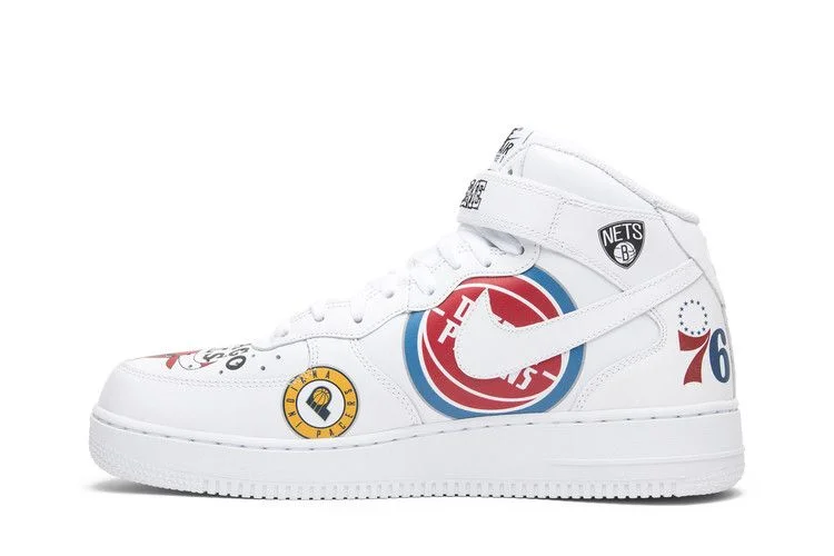 Кроссовки Supreme x NBA x Nike Air Force 1 Mid 'White'