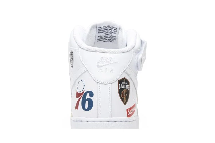 Кроссовки Supreme x NBA x Nike Air Force 1 Mid 'White'