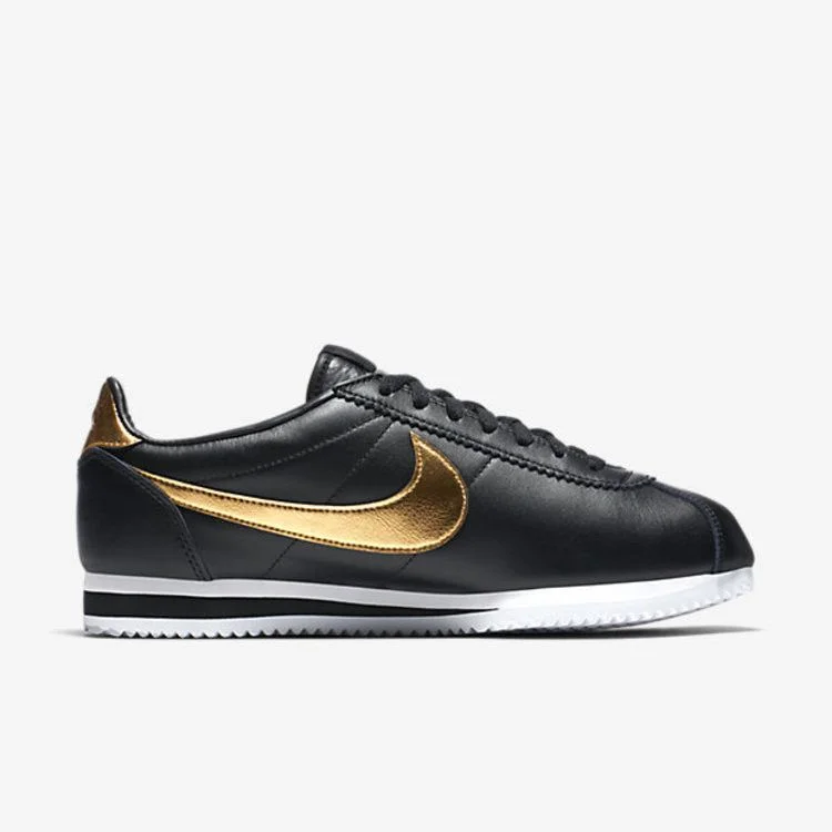 Кроссовки Nike Classic Cortez Premium 'Black Metallic Gold'