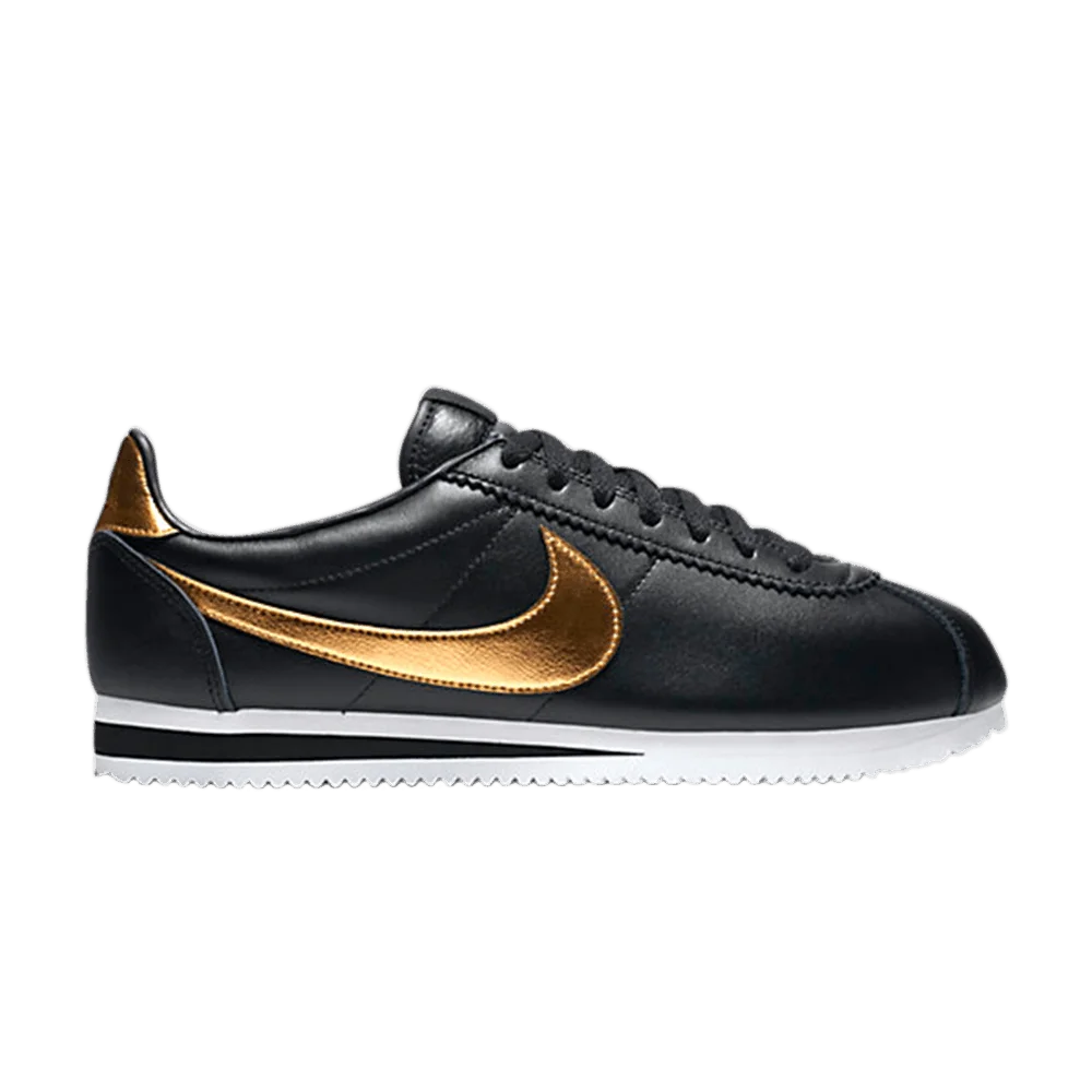 Кроссовки Nike Classic Cortez Premium 'Black Metallic Gold'