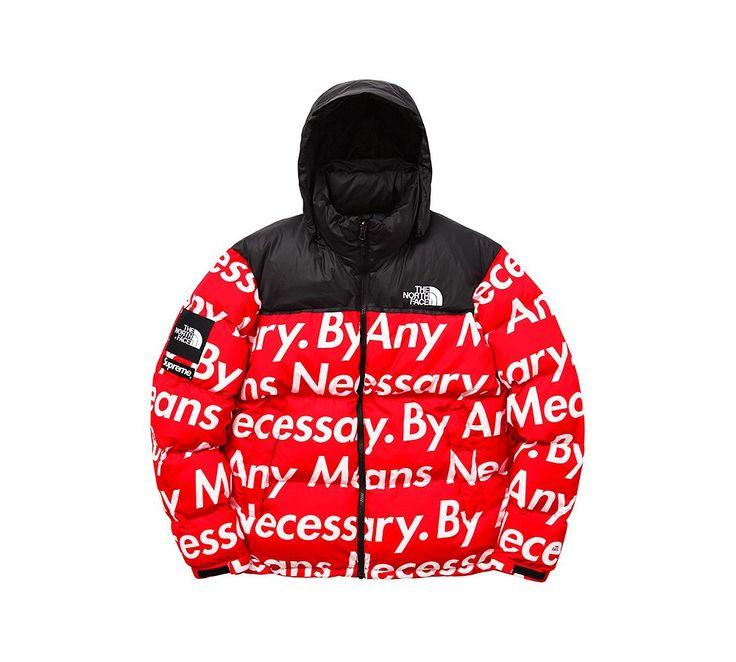 Купить куртку Supreme The North Face By Any Means Nuptse Jacket Red