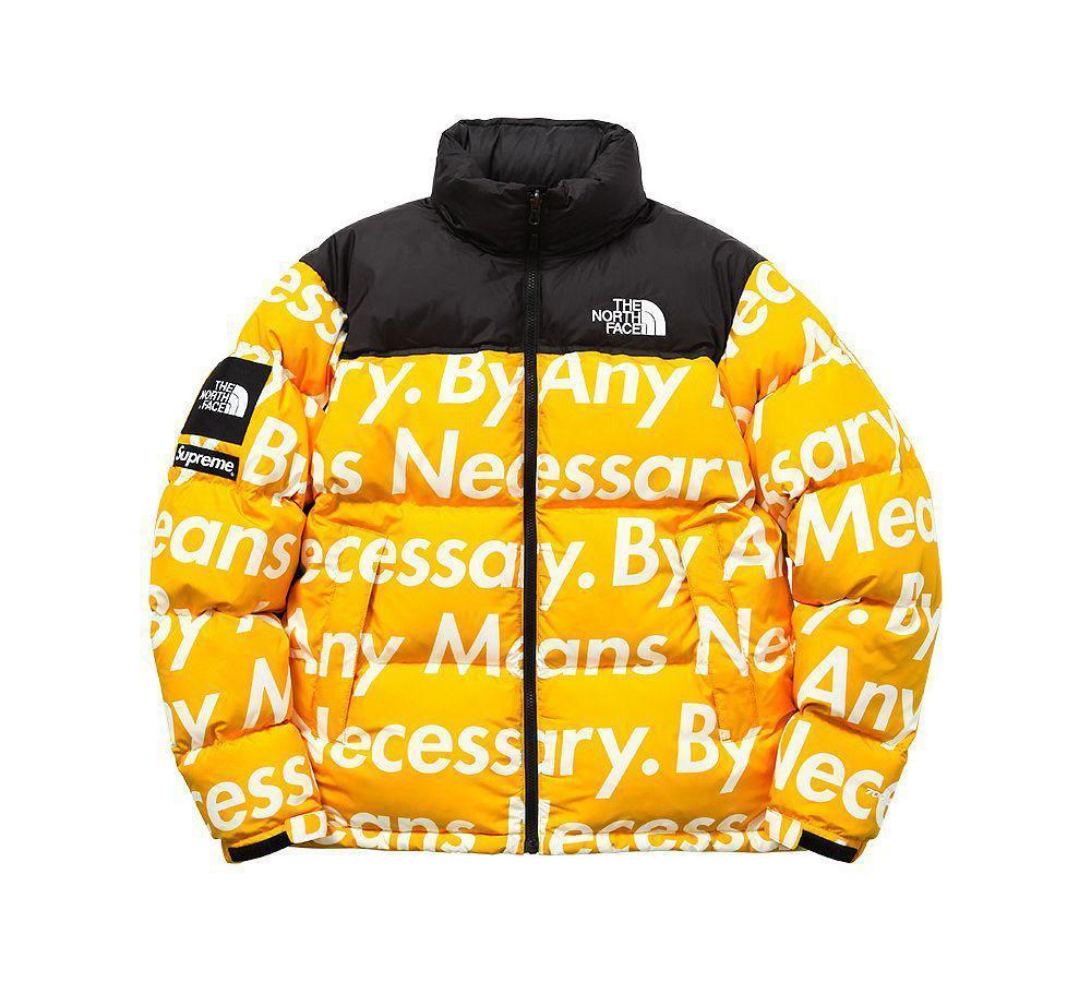 Supreme x The North Face By Any Means Nuptse Jacket Yellow