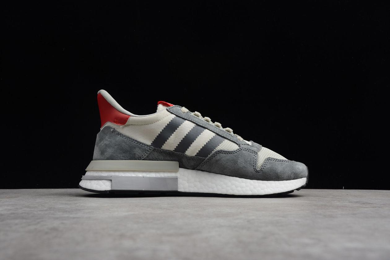 Кроссовки adidas ZX 500 RM Grey Four Scarlet