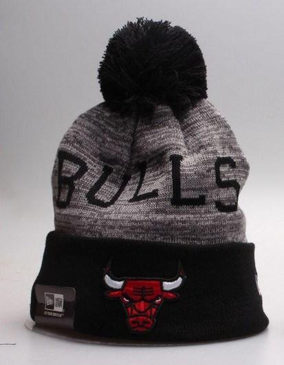Bulls Black Gray Knit Hat 2018 1