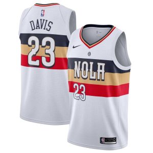 Заказать поиск джерси 2018-19 Anthony Davis Pelicans 23 Earned White