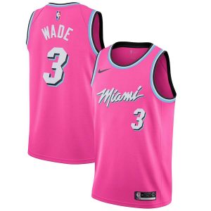 Заказать поиск джерси 2018-19 Dwyane Wade Heat #3 Earned Pink