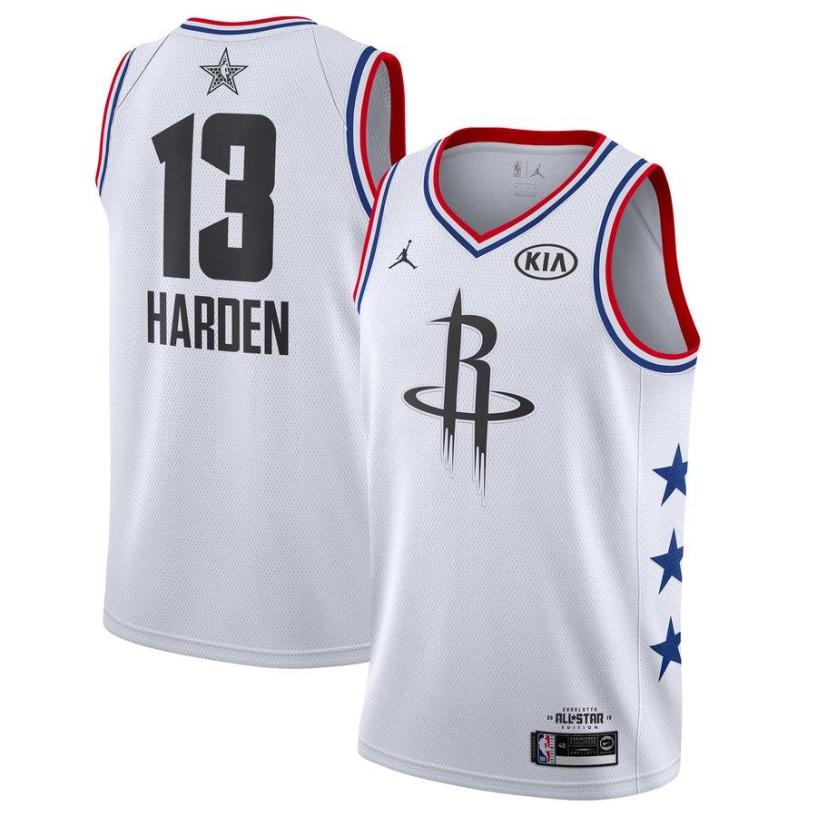 James Harden Rockets 13 2019 All Star White