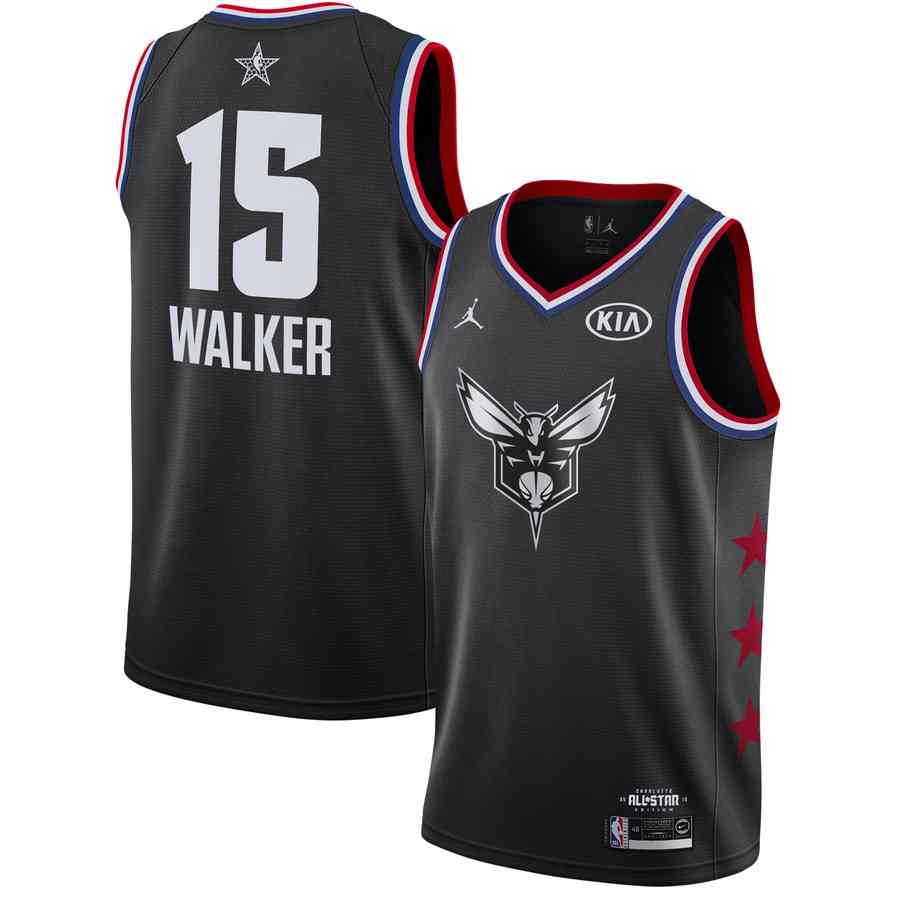 Kemba Walker Hornets 15 2019 All Star Black Jersey