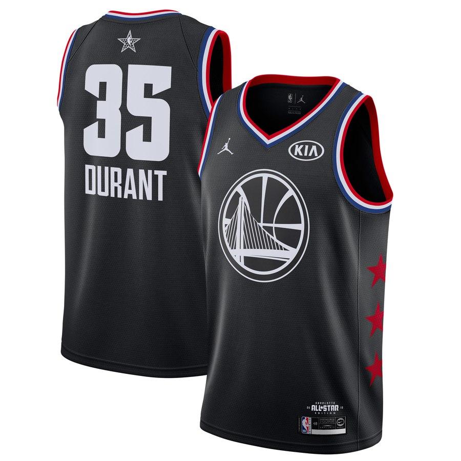 Kevin Durant Warriors 35 2019 All Star Black