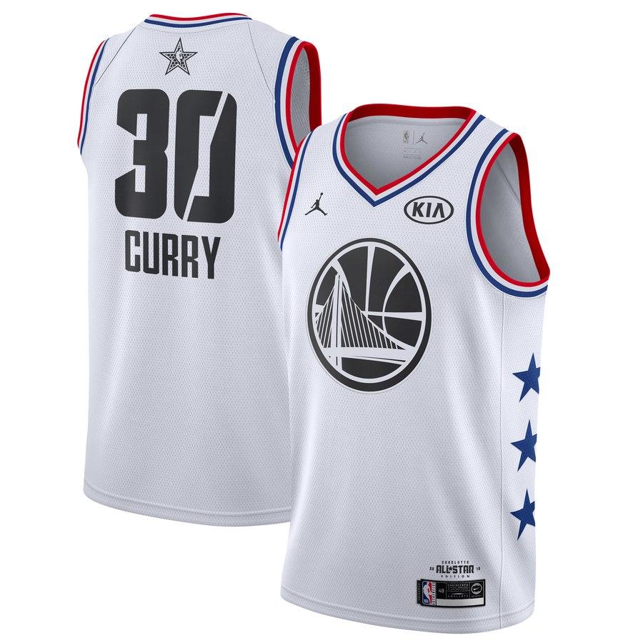 Stephen Curry Warriors 30 2019 All Star White
