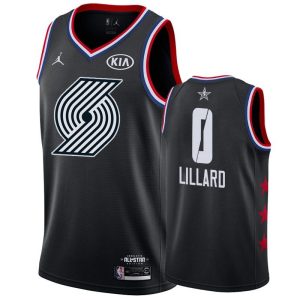 2019 NBA All-Star Blazers Damian Lillard #0 Black Swingman Jersey