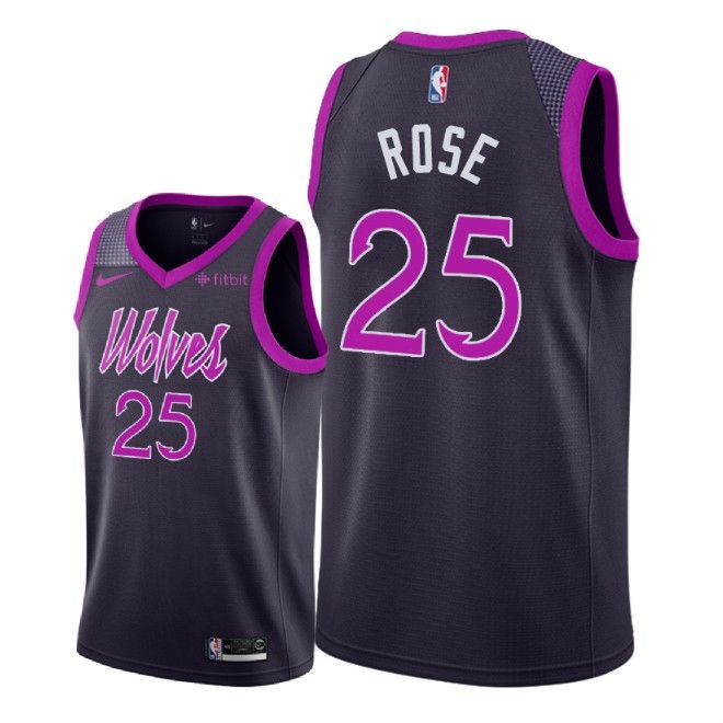 Заказать поиск джерси 2018-19 Rose Timberwolves #25 City Purple