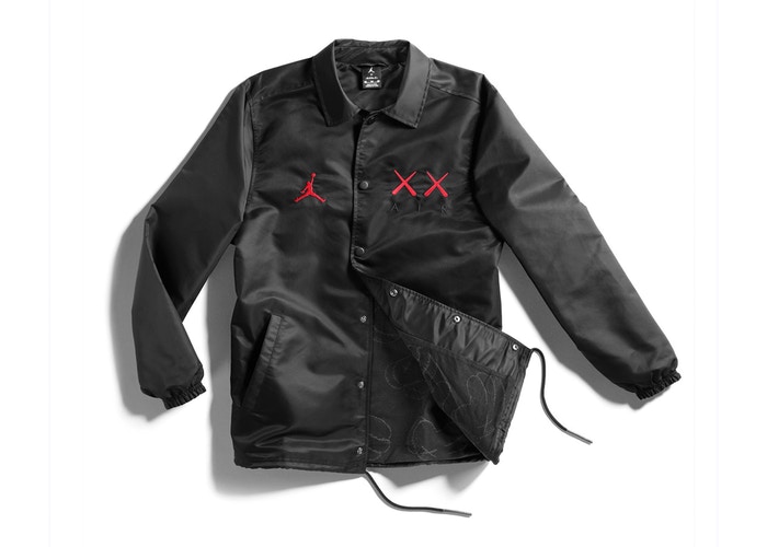 KAWS x Jordan Satin Coaches Jacket Black