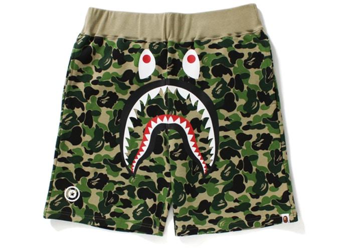 BAPE ABC Shark Sweat Shorts Green