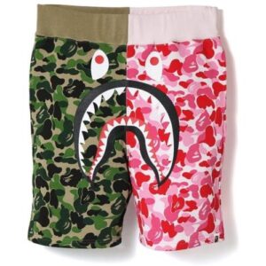 BAPE ABC Split Shark Shorts Green Pink