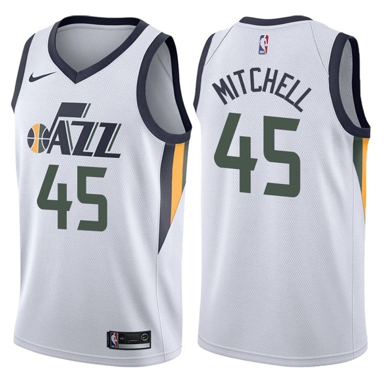 2017 18 Donovan Mitchell Utah Jazz 45 Association White