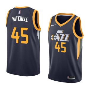 2017-18 Donovan Mitchell Utah Jazz #45 Icon Navy