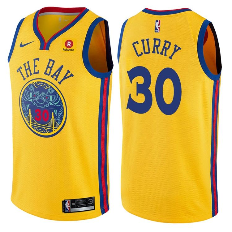 2017 18 Stephen Curry Warriors 30 City Gold