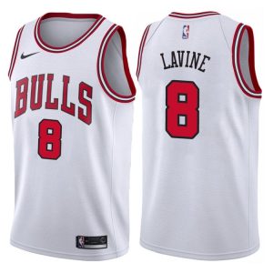 2017-18 Zach LaVine Chicago Bulls #8 Association White