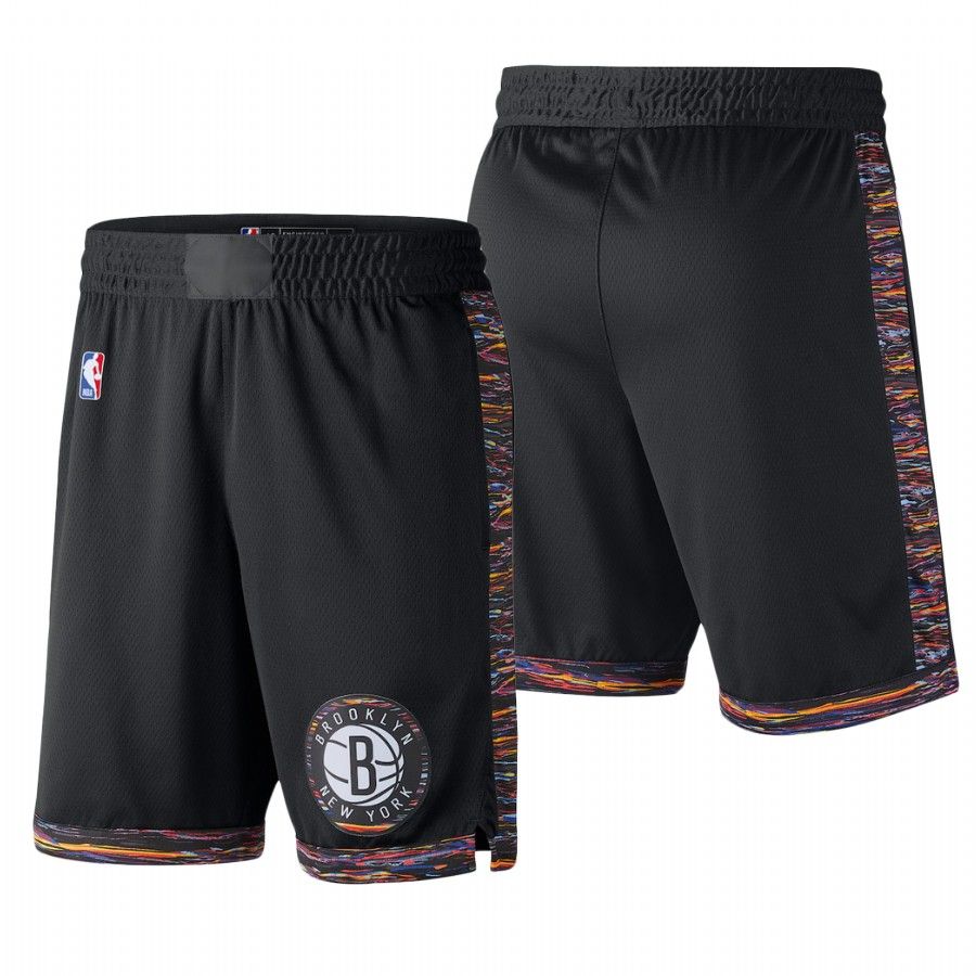 2018 19 Brooklyn Nets Black City Shorts