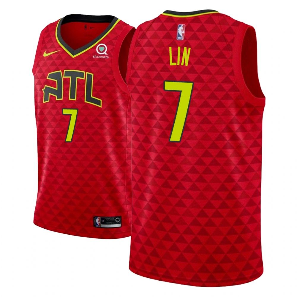 2018 19 Jeremy Lin Atlanta Hawks 7 Statement Red