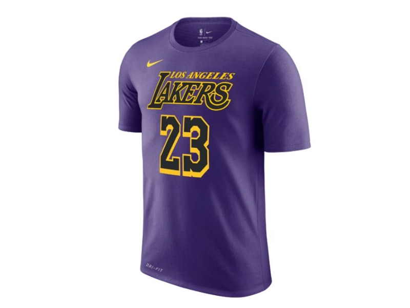 2018 19 LA Lakers City Edition LeBron James 23 Purple Tee