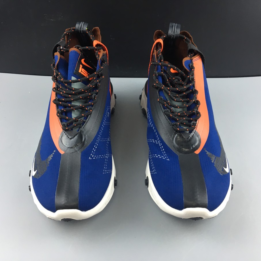 nike react runner mid wr ispa blue void team orange