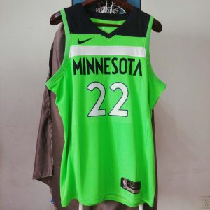 2017-18 Andrew Wiggins Minnesota Timberwolves #22 Statement Green