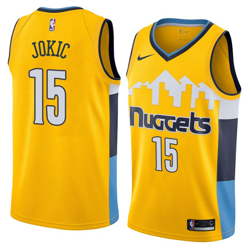2017 18 Nikola Jokic Denver Nuggets 15 Statement Gold
