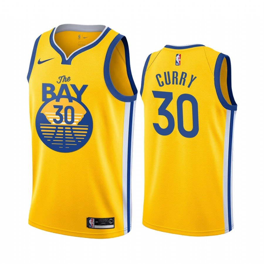 2019 20 Warriors Stephen Curry 30 Yellow City