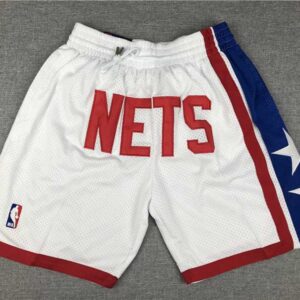 2019 Just Don New Jersey Nets Shorts White