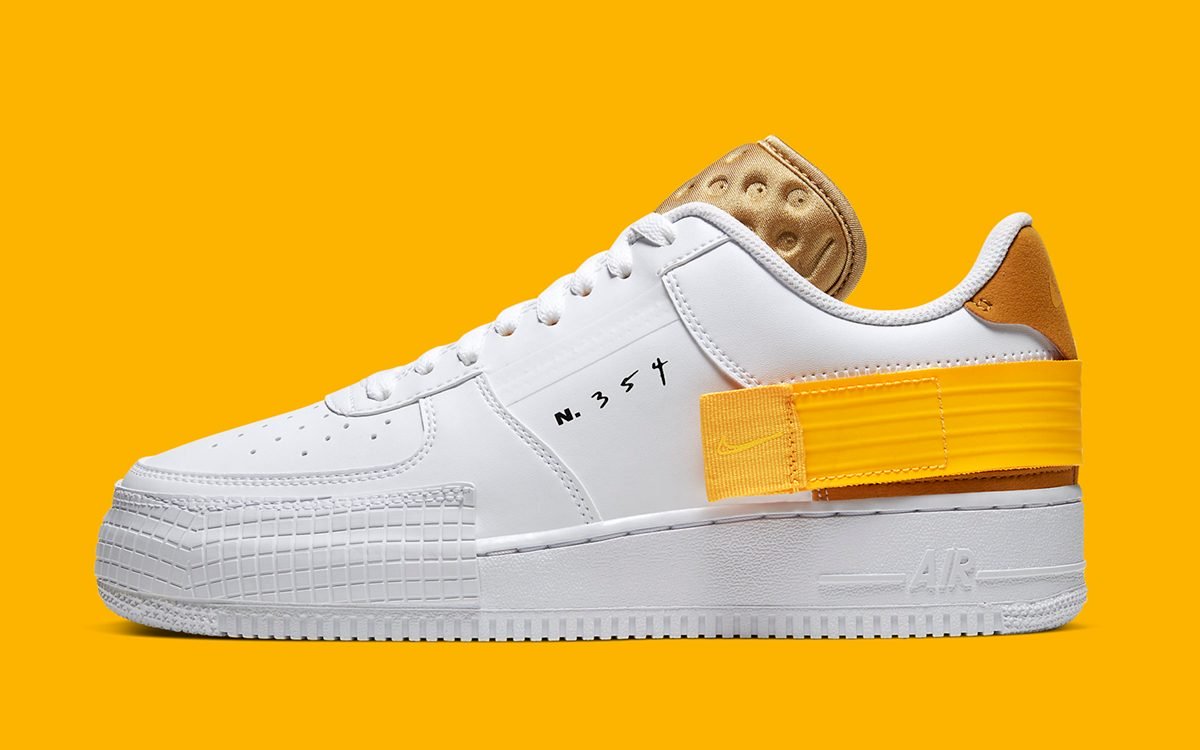nike af1 type white yellow gold at7859 100 white black volt at7859 101 release date 1200x750