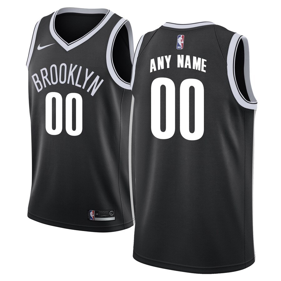 2019 20 Brooklyn Nets Custom Name Black Icon Edition