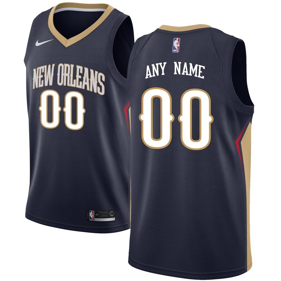 2019 20 New Orleans Pelicans Swingman Custom Navy Icon Edition